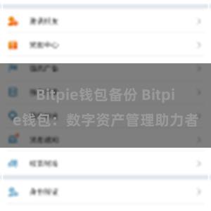 Bitpie钱包备份 Bitpie钱包：数字资产管理助力者