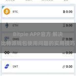 Bitpie APP官方 解决比特派钱包使用问题的实用技巧