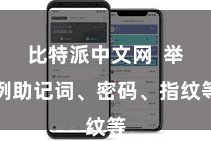 比特派中文网  举例助记词、密码、指纹等